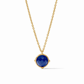 Honeybee Solitaire Necklace - Iridescent Sapphire Blue