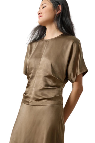 Satin Dolman Top - Parsley