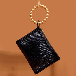 The Sadie Black Luxe Wristlet