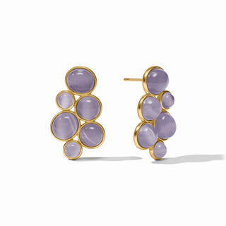 Cobblestone Statement Earring - Blue Cat'S Eye