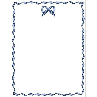 Blue Bow Scallop Notepad