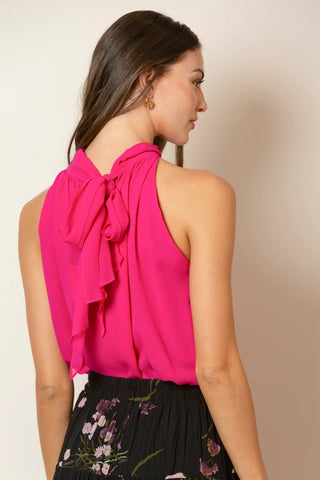 Silk Halter Neck Blouse