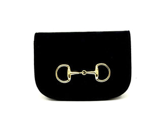 Ivy Black Suede Clutch