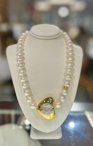 Gigi Necklace- Pearls w/ Heart
