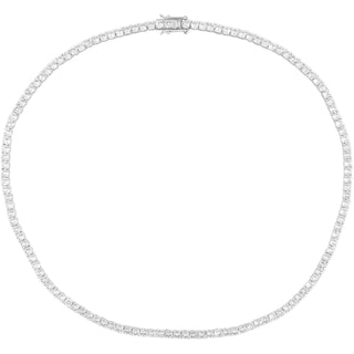 Karla Tennis Necklace- Silver 16'
