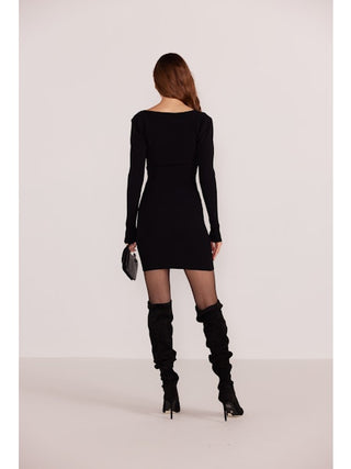 Gilded Rib Knit Midi Dress