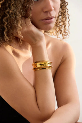 Double Statement Cuff Gold
