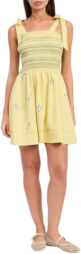 Sleeveless Smocked Fish Dress