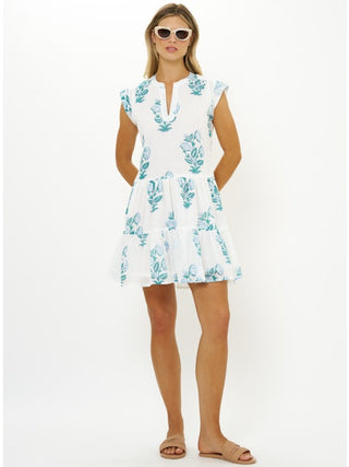 Roll Sleeve Dress - Salvia Green