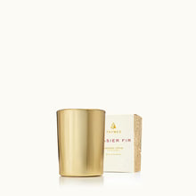 Frasier Fir Gilded Votive Candle - Gold