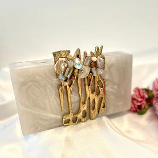 Aura Clutch - Beige