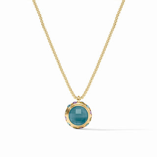 Rainbow Delicate Necklace- Iridescent Montana Blue