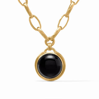 Solara Statement Necklace- Obsidian Black