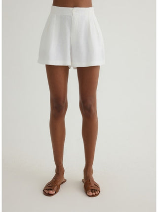 Double Pleat Short - Linen Sand