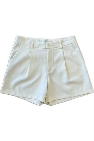 Front Pleated Short - Cream