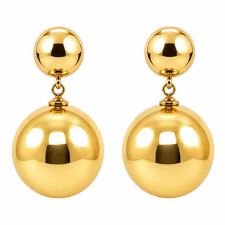 Marylynn Gold Ball Drop Earrings