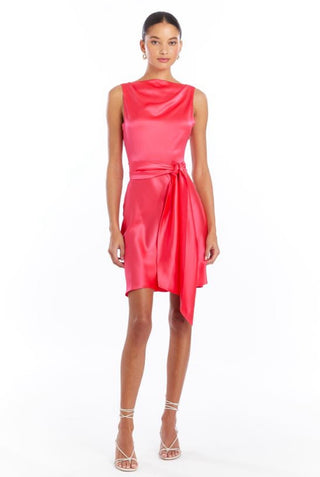 Rosemary Silk Mini Dress- Begonia