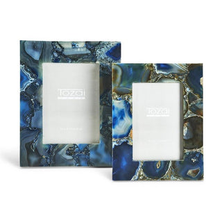 Blue Agate Photo Frame Large