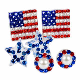 Patriotic Stud Trio