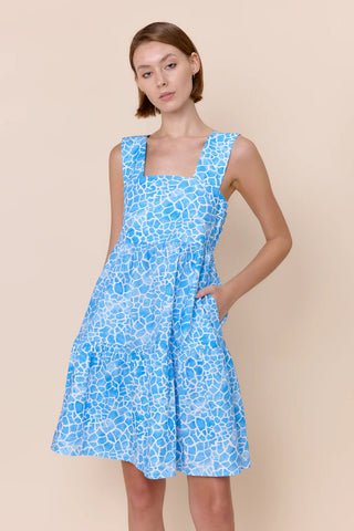 Rita Square Neck Dress - Cerulean Giraffe
