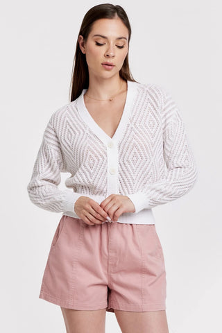 Sana Long Sleeve Sweater - White