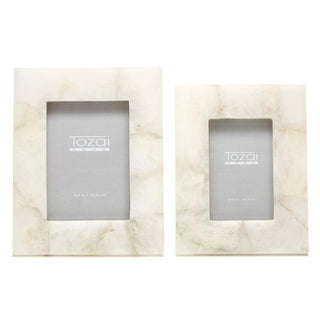 All White Quartz Photo Frame Large
