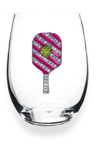 Pickleball Stemless Wine Glass
