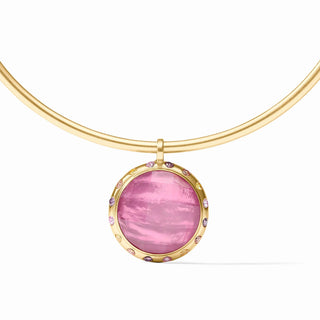 Rainbow Statement Necklace- Iridescent Tourmaline Pink