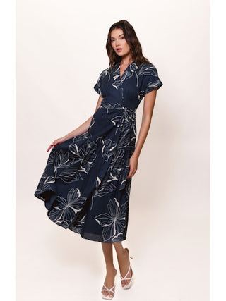 Rosen Dress - Navy Two Tone