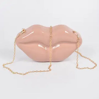 Lips Handbag Clutch - Pink