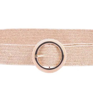 Simple Circle Acrylic Buckle Stretch Belt