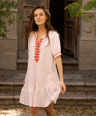 Cannes Dress- Shell Pink