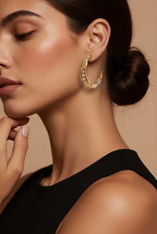 Pearl Vine Hoops